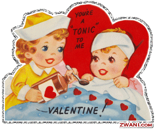 vintage valentine Sticker