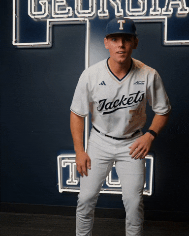 Georgia Tech Baseball GIF by Georgia Tech Yellow Jackets