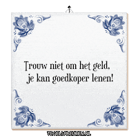 Geld Spreuk Sticker by Tegelspreuken.nl