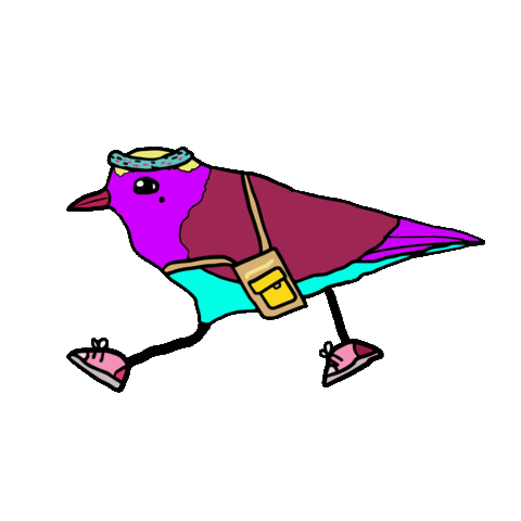 janpierewiet love running runner birds of paradise Sticker