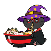 Hungry Bon Appetit Sticker by Silly Kitties