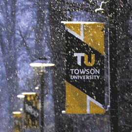 Snow Winter GIF by Towson University
