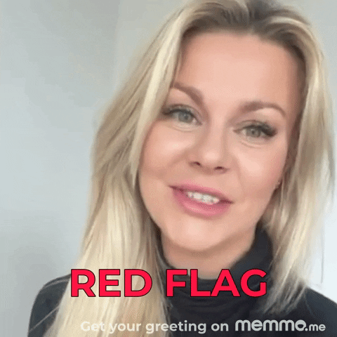 Warning Red Flag GIF by memmo.me