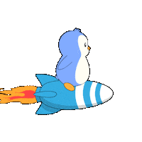 Flying To The Moon Sticker by Pudgy Memez