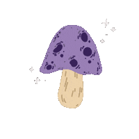 Sparkle Mushroom Sticker by gaiadraws