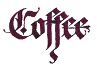 Coffee Blackletter Sticker