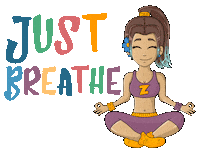 Just Breathe Love Sticker by ZentasticFit