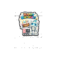 Happy Birthday Celebration Sticker by Digi 995