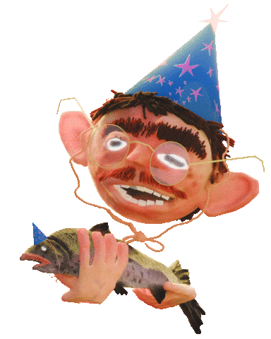 Birthday Boy Animation Sticker by Dermot Lynskey