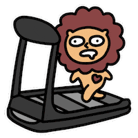 jaehaworld health exercise lion treadmill Sticker