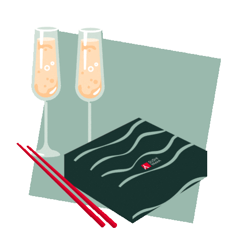 Cheers Sushibox Sticker by Sushi Yama