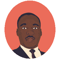 Martin Luther King Jr Black History Month Sticker