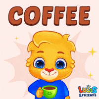 Tired Coffee Time GIF by Lucas and Friends by RV AppStudios
