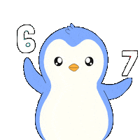 6 7 Penguin Sticker by Pudgy Penguins