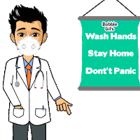 Stay Home Wash Hands Sticker by Bobble