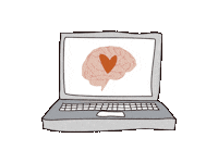 Nervous System Heart Sticker by Britta Kimpel