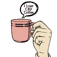 Hot Coffee Cbd Sticker by buddhabeanscoffee