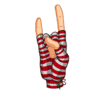 Rock On Christmas Sticker by Stickerpacks.design