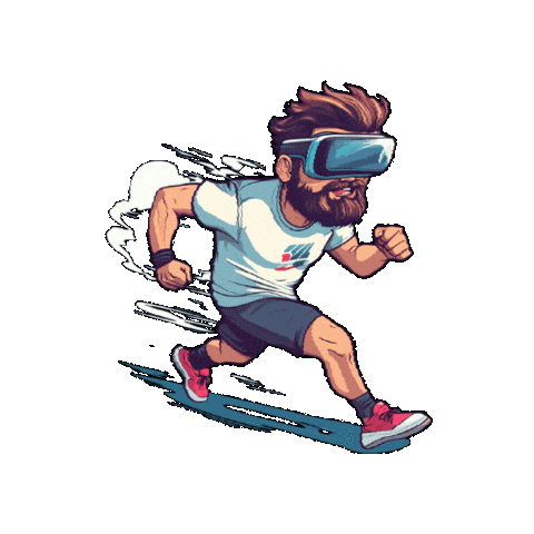 Virtual Reality Running Sticker by Preneura