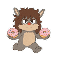 Pink Eating Sticker