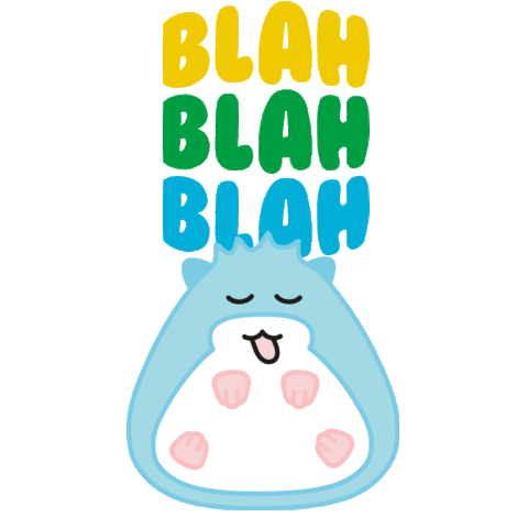 Happy Blah Blah Blah Sticker by hamsta.world