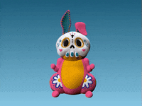 folk art 3d GIF by Rosa Maria Renova