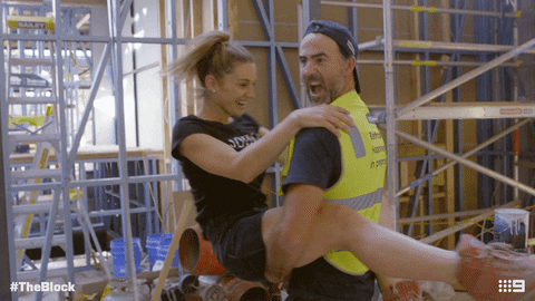 Channel 9 Blockhead GIF by The Block