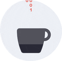 JUSTROCKET coffee tech nerd code Sticker