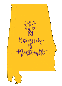 I Love College Alabama Sticker by University of Montevallo