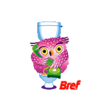 HenkelBref owl selfcare toilet metime Sticker