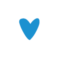 Blue Heart Sticker by westeggpress