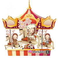 Merry-Go-Round Christmas Sticker