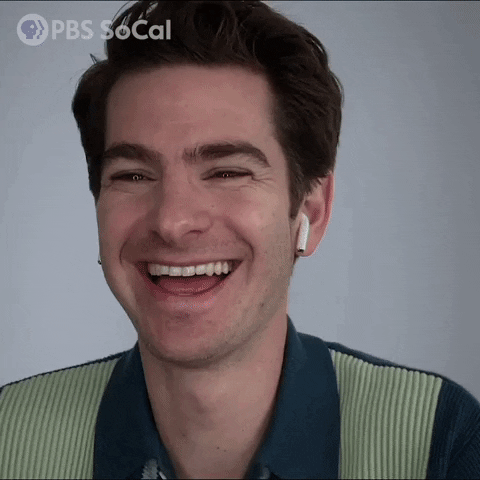 Andrew Garfield Laugh GIF by PBS SoCal