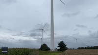 Wind Turbine in Northern Germany Snaps and Collapses Following Storm