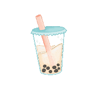 jlucey kawaii drink boba milk tea Sticker