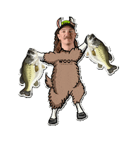 Bass Fishing Fish Sticker by WOO! Tungsten
