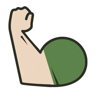Man Flexing Sticker by College Hunks Hauling Junk and Moving