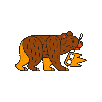 maevechocolate nature bear forest camping Sticker