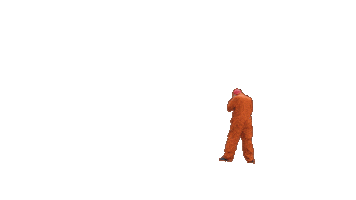Orange Jumpsuit Dancing Sticker by Aaron B.