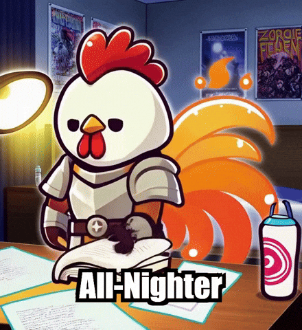 Late Night Study GIF by Zorooster