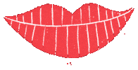 Red Lips Smile Sticker