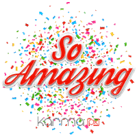 confetti wow Sticker by KARMAPIX