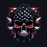 Winchawa skull biker american flag skulls GIF