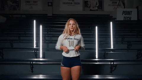 Georgia Tech Volleyball GIF by Georgia Tech Yellow Jackets