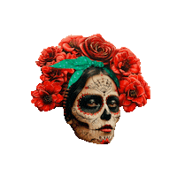 pinupmexico girl mexico skull calavera Sticker