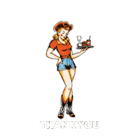 EGDINER thanks burger thankyou cowgirl Sticker