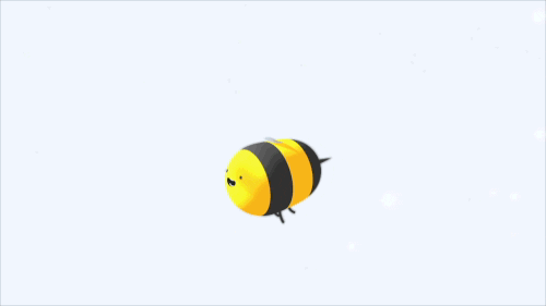 happy bumble bee GIF
