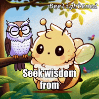 Owl Wisdom GIF by Beelightened