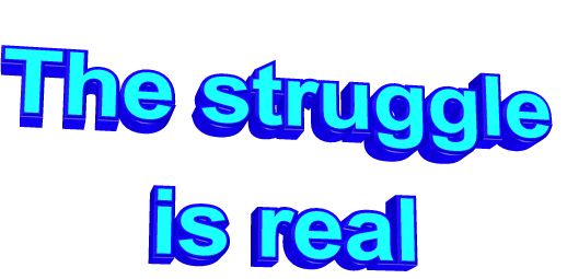 Struggling For Real Sticker by AnimatedText
