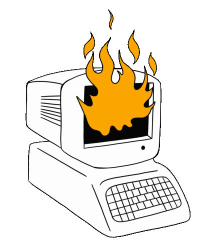 Burning Computer